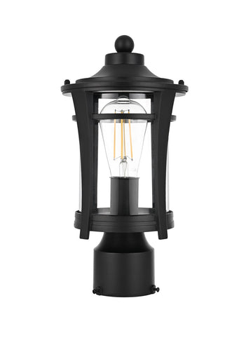 Artemis One Light Outdoor Post Mount Black