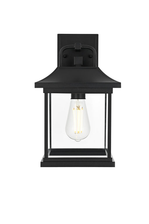 Elegant Lighting - OD612W13BK - One Light Outdoor Wall Sconce - Saul - Black