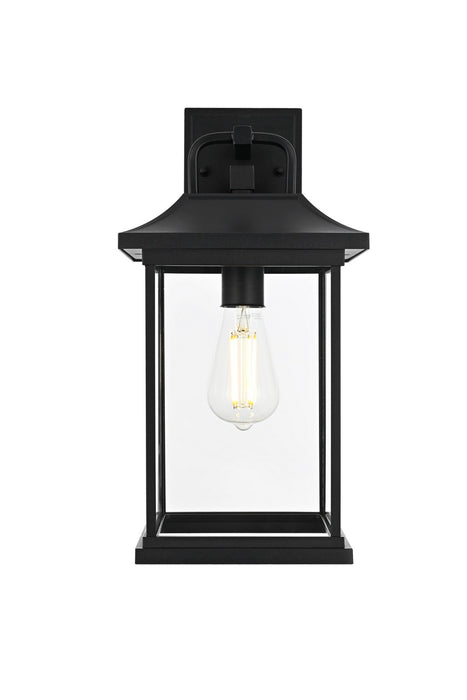 Elegant Lighting - OD612W16BK - One Light Outdoor Wall Sconce - Saul - Black