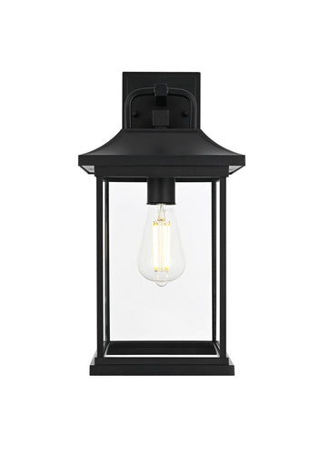 Saul One Light Outdoor Wall Sconce Black