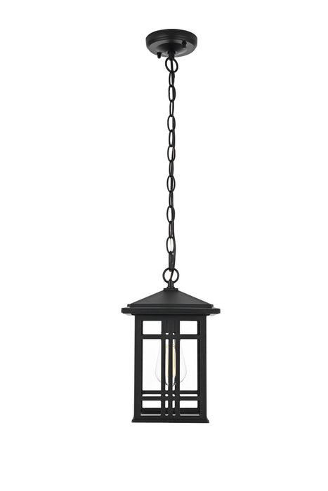 Elegant Lighting - OD613H11BK - One Light Outdoor Pendant - Harley - Black