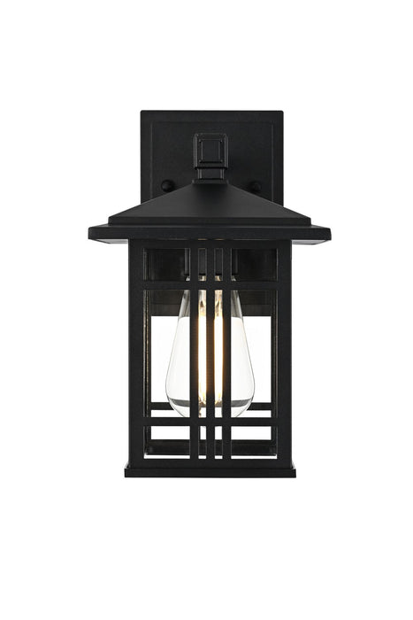 Elegant Lighting - OD613W10BK - One Light Outdoor Wall Sconce - Harley - Black