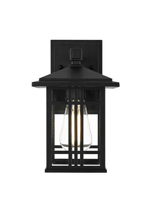 Elegant Lighting - OD613W10BK - One Light Outdoor Wall Sconce - Harley - Black