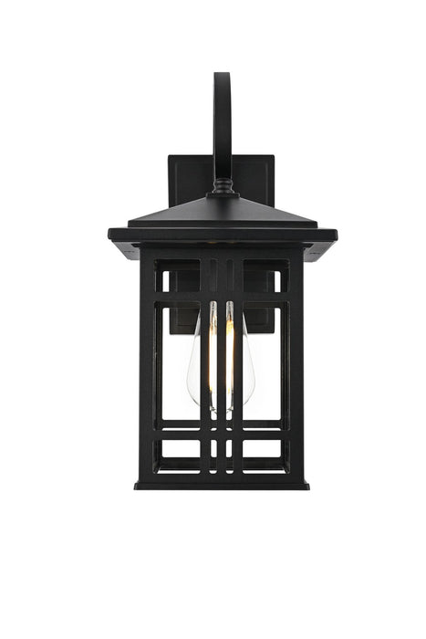 Elegant Lighting - OD613W14BK - One Light Outdoor Wall Sconce - Harley - Black