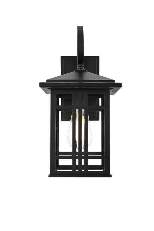 Elegant Lighting - OD613W14BK - One Light Outdoor Wall Sconce - Harley - Black