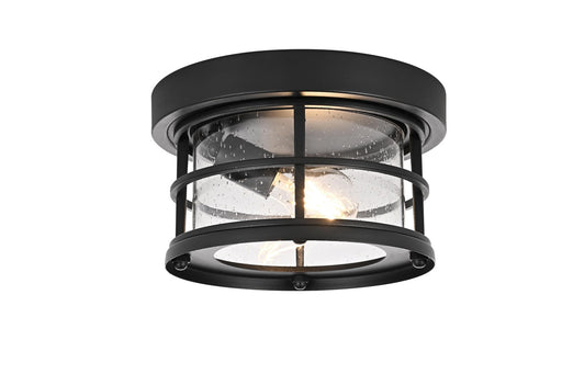Elegant Lighting - OD614F10BK - One Light Outdoor Flush Mount - Carla - Black