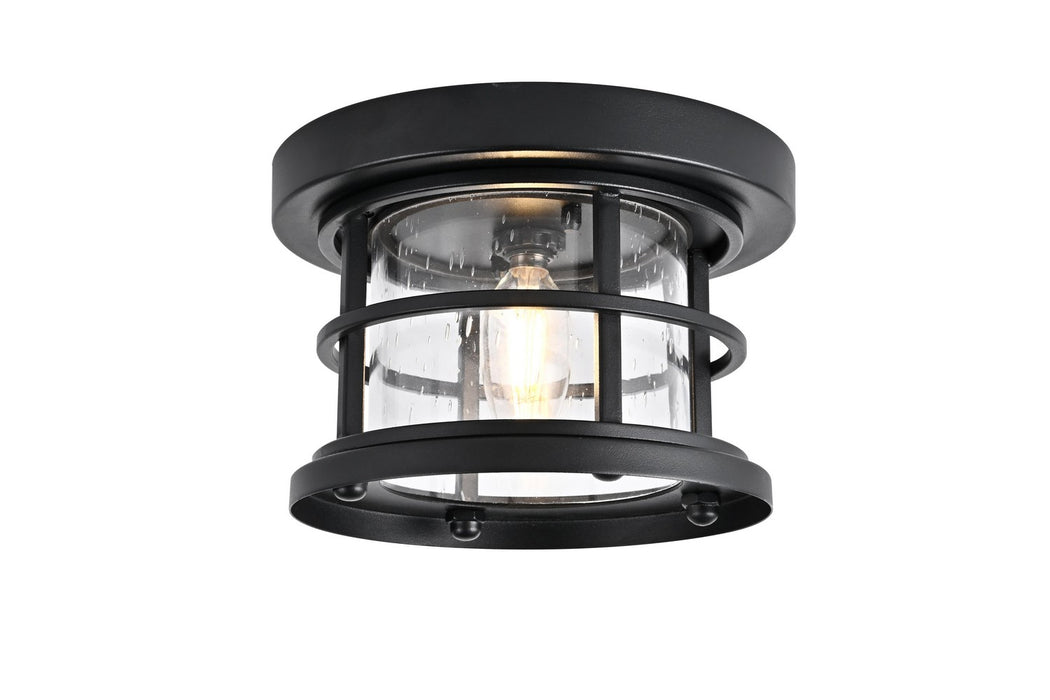 Elegant Lighting - OD614F8BK - One Light Outdoor Flush Mount - Carla - Black