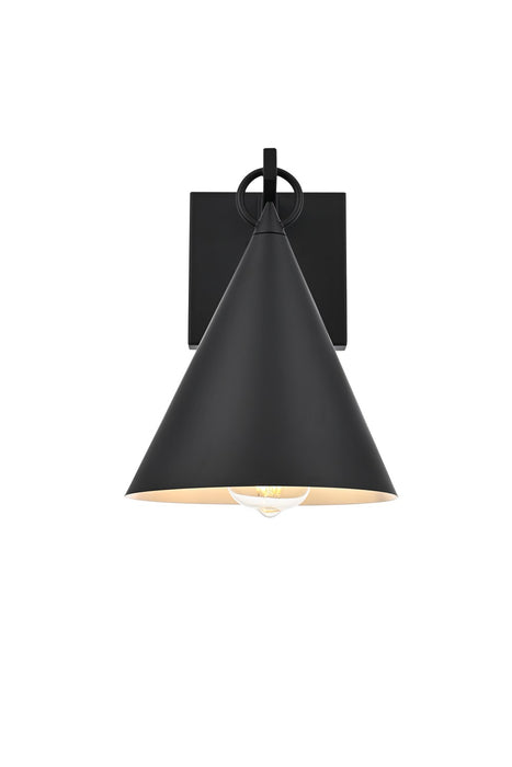 Elegant Lighting - OD806W11BK - One Light Outdoor Wall Sconce - Hendrix - Black