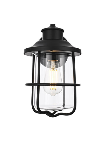 Huxley One Light Outdoor Wall Sconce Black