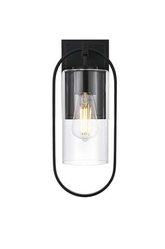 Jaxson One Light Outdoor Wall Sconce Black