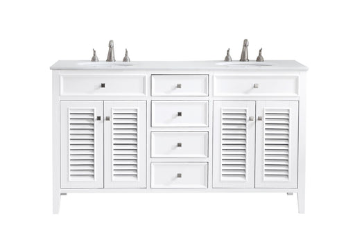Elegant Lighting - VF-1042-VW - Double Bathroom Vanity - Cape Cod - Antique white