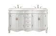 Elegant Lighting - VF-1049-VW - Double Bathroom Vanity - Windsor - Antique white