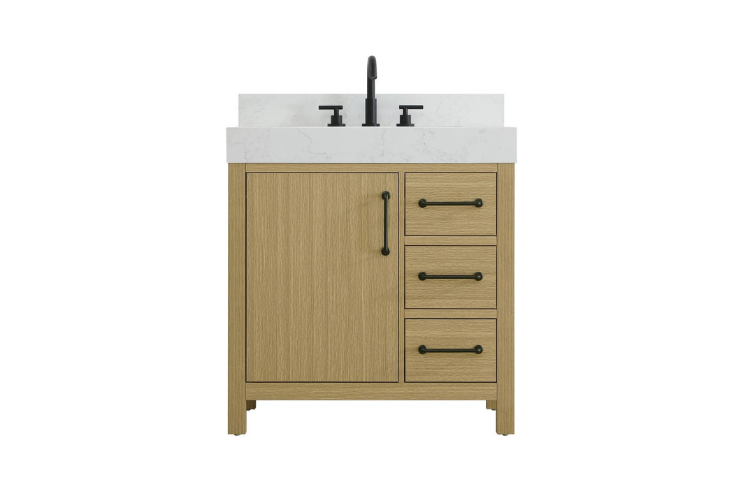 Elegant Lighting - VF60632MHB-BS - Bathroom Vanity - Nathan - Honey Brown
