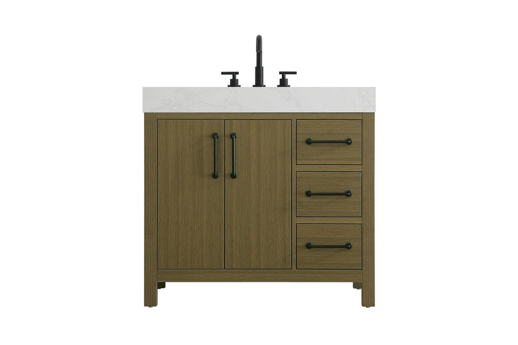 Elegant Lighting - VF60636MCB - Bathroom Vanity - Nathan - Chestnut Brown
