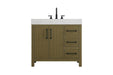 Elegant Lighting - VF60636MCB - Bathroom Vanity - Nathan - Chestnut Brown