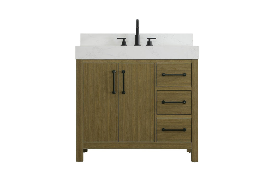 Elegant Lighting - VF60636MCB-BS - Bathroom Vanity - Nathan - Chestnut Brown