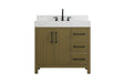 Elegant Lighting - VF60636MCB-BS - Bathroom Vanity - Nathan - Chestnut Brown