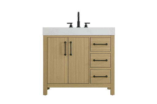 Elegant Lighting - VF60636MHB - Bathroom Vanity - Nathan - Honey Brown