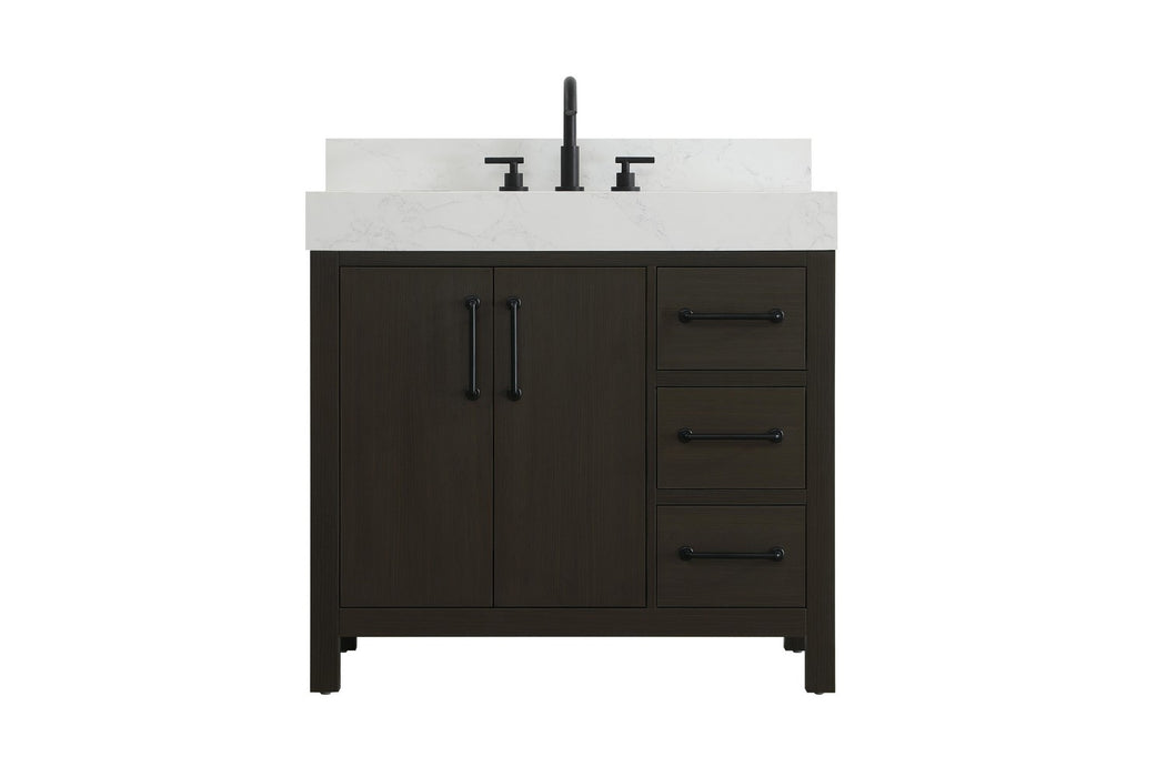 Elegant Lighting - VF60636MMB-BS - Bathroom Vanity - Nathan - Mocha Brown