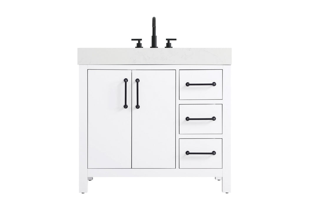 Elegant Lighting - VF60636WH - Bathroom Vanity - Nathan - White