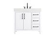 Elegant Lighting - VF60636WH - Bathroom Vanity - Nathan - White