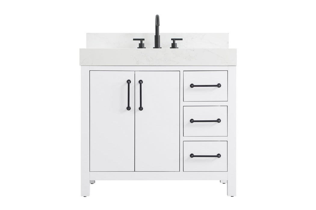 Elegant Lighting - VF60636WH-BS - Bathroom Vanity - Nathan - White