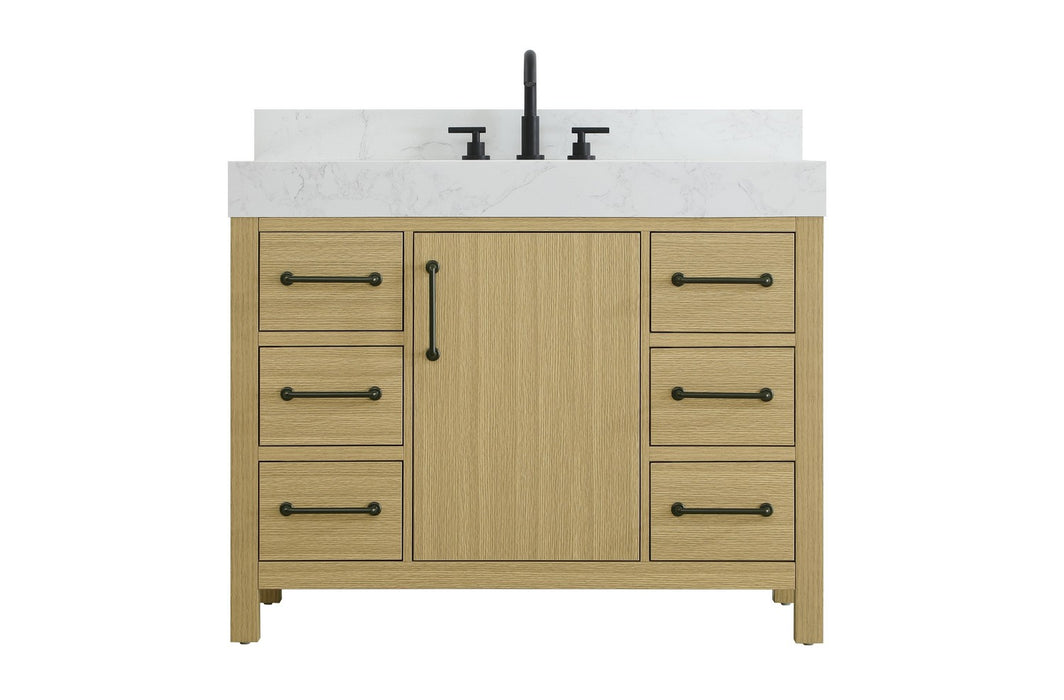 Elegant Lighting - VF60642MHB-BS - Bathroom Vanity - Nathan - Honey Brown