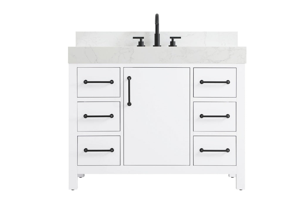 Elegant Lighting - VF60642WH-BS - Bathroom Vanity - Nathan - White