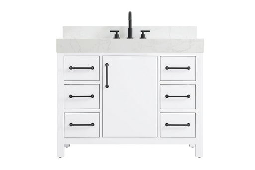 Elegant Lighting - VF60642WH-BS - Bathroom Vanity - Nathan - White
