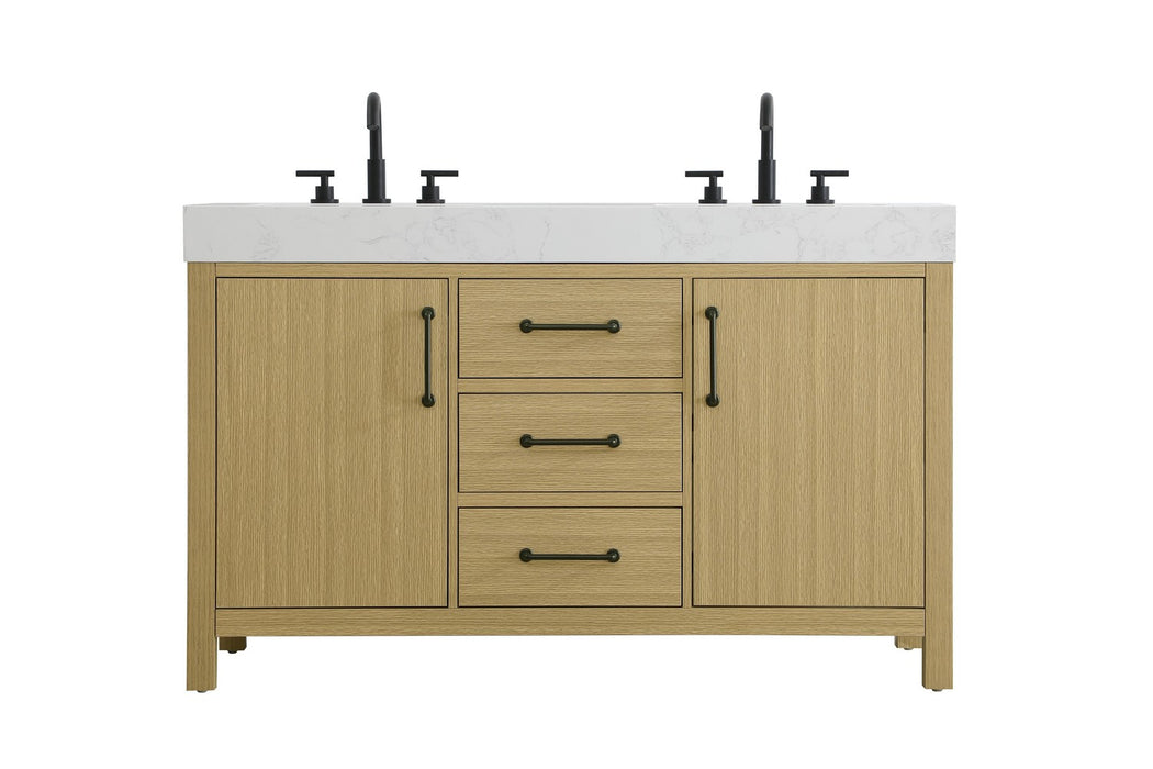Elegant Lighting - VF60654DMHB - Bathroom Vanity - Nathan - Honey Brown