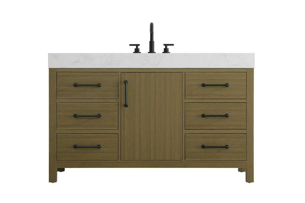Elegant Lighting - VF60654MCB - Bathroom Vanity - Nathan - Chestnut Brown
