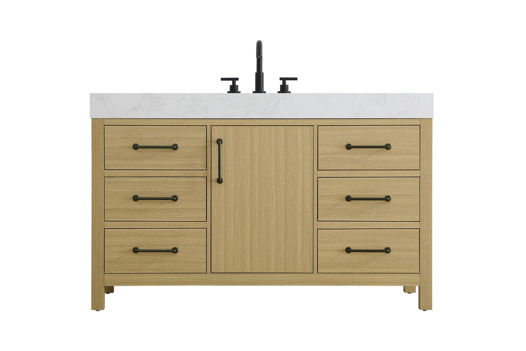 Elegant Lighting - VF60654MHB - Bathroom Vanity - Nathan - Honey Brown