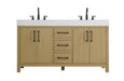 Elegant Lighting - VF60660DMHB - Bathroom Vanity - Nathan - Honey Brown