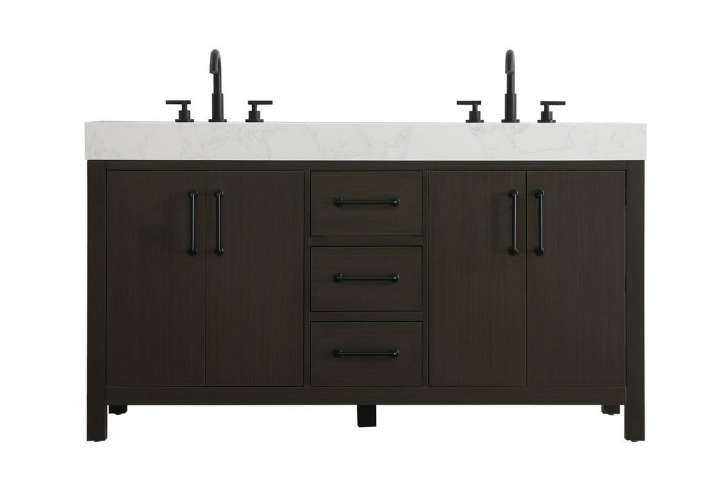 Elegant Lighting - VF60660DMMB - Bathroom Vanity - Nathan - Mocha Brown