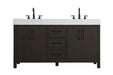 Elegant Lighting - VF60660DMMB - Bathroom Vanity - Nathan - Mocha Brown