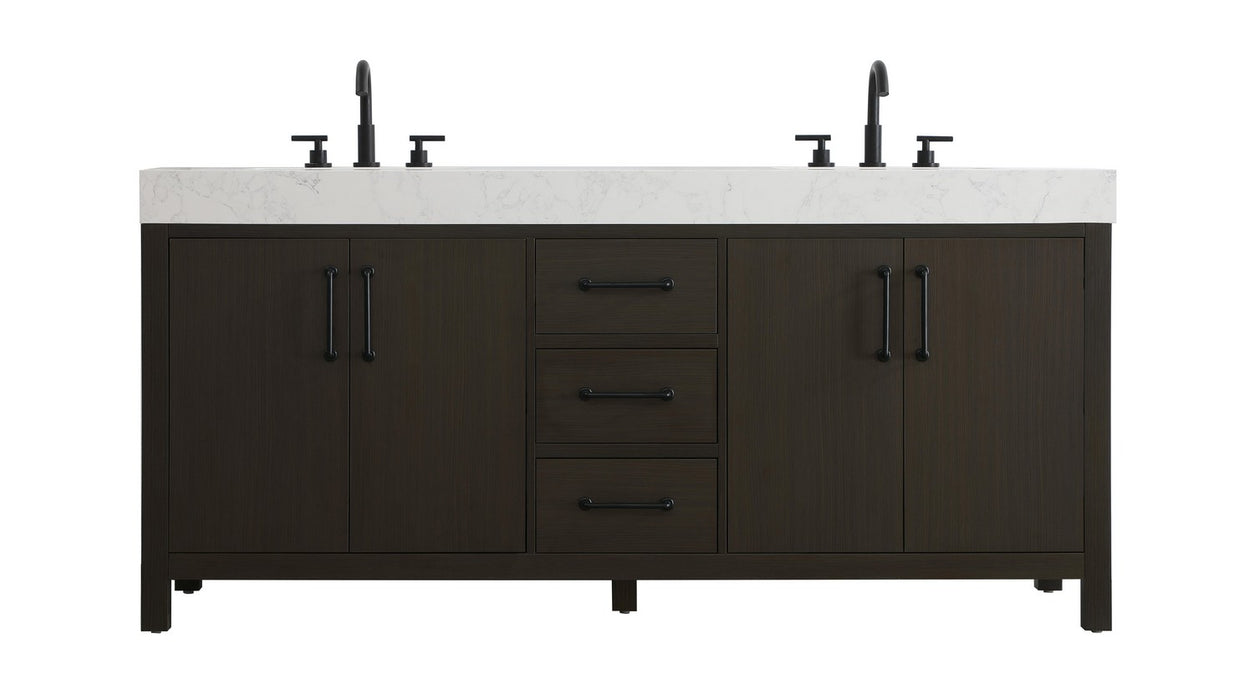 Elegant Lighting - VF60672DMMB - Bathroom Vanity - Nathan - Mocha Brown