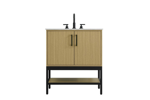 Lennox Bathroom Vanity Honey Brown
