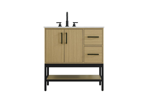 Lennox Bathroom Vanity Honey Brown