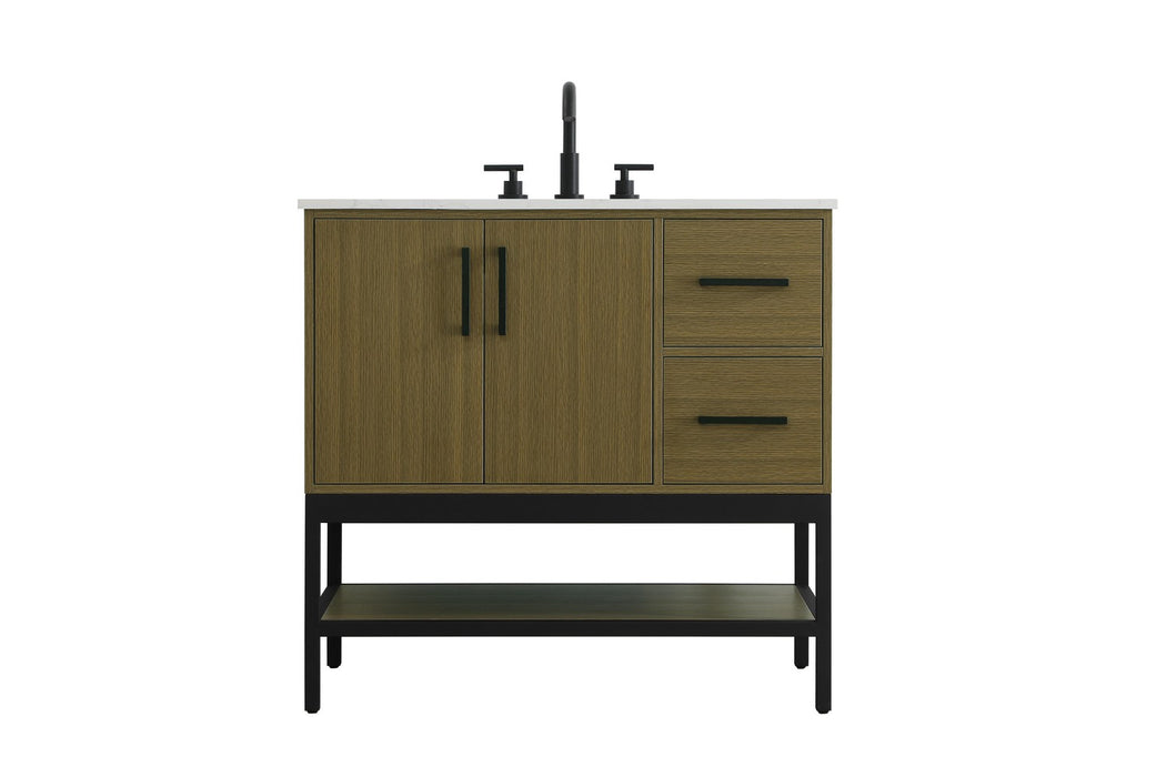 Elegant Lighting - VF60736MCB - Bathroom Vanity - Lennox - Chestnut Brown