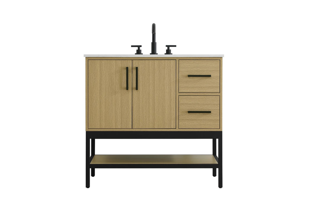 Elegant Lighting - VF60736MHB - Bathroom Vanity - Lennox - Honey Brown