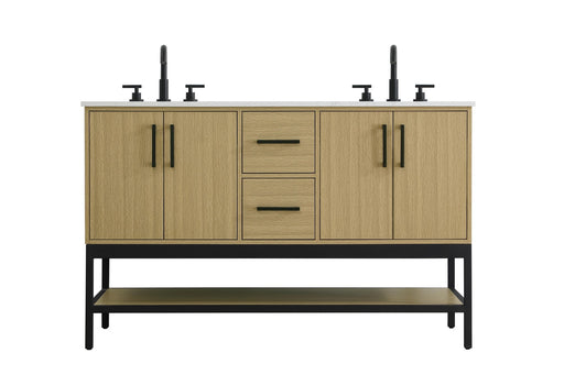 Lennox Bathroom Vanity Honey Brown
