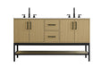 Elegant Lighting - VF60760DMHB - Bathroom Vanity - Lennox - Honey Brown