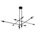 Quorum - 3-697-15 - Ten Light Chandelier - Mika - Black