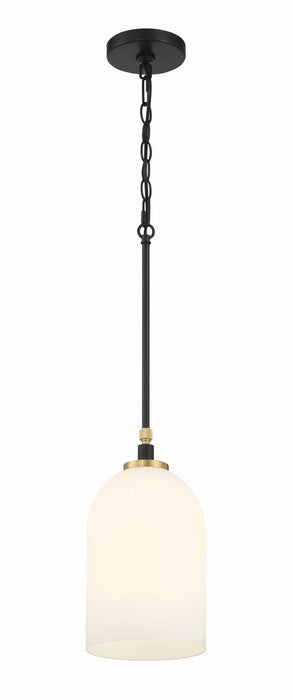 Craftmade - 60391-FBSB - One Light Pendant - Council - Flat Black/Satin Brass