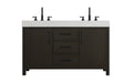 Elegant Lighting - VF60654DMMB - Bathroom Vanity - Nathan - Mocha Brown