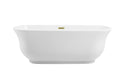 Elegant Lighting - BT10267GW-BGD - Soaking Bathtub - Coralie