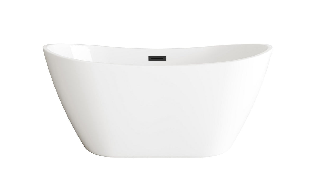 Elegant Lighting - BT10354GW-MBK - Soaking Bathtub - Ines
