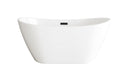 Elegant Lighting - BT10354GW-MBK - Soaking Bathtub - Ines