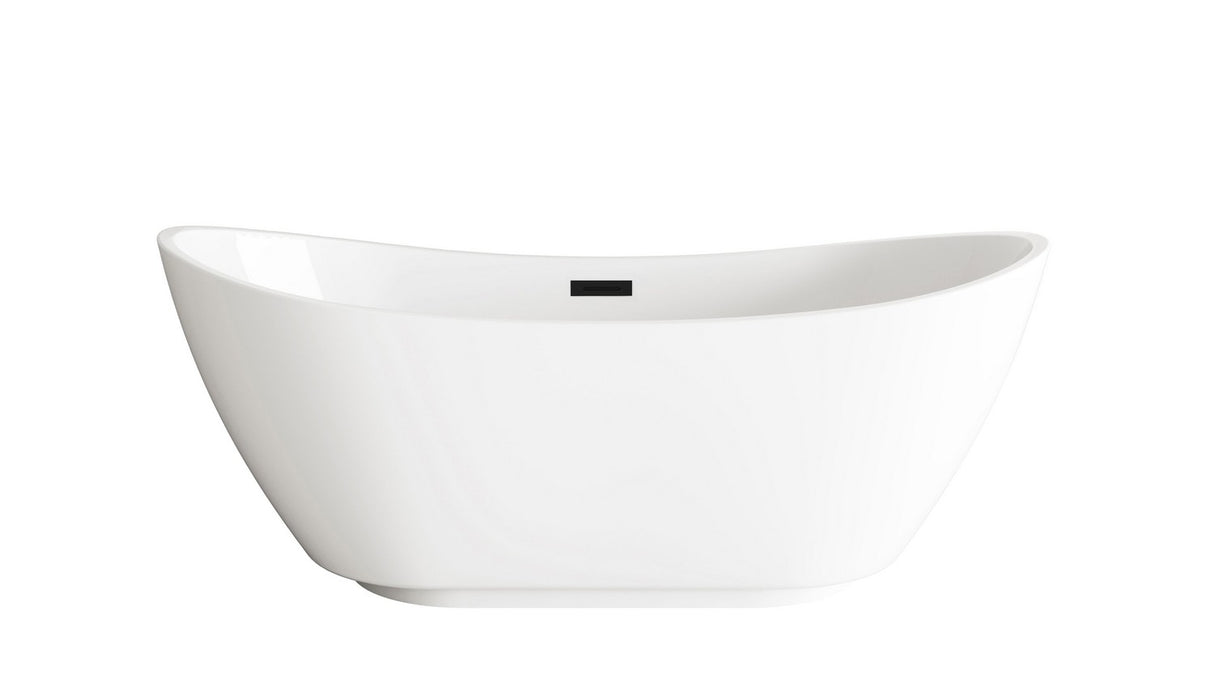 Elegant Lighting - BT10362GW-MBK - Soaking Bathtub - Ines