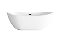 Elegant Lighting - BT10367GW-MBK - Soaking Bathtub - Ines